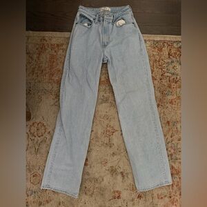 Abercrombie & Fitch Men's Sky Blue Straight Jeans